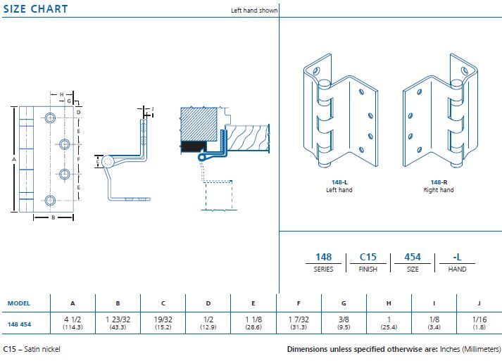 Size chart charn 148